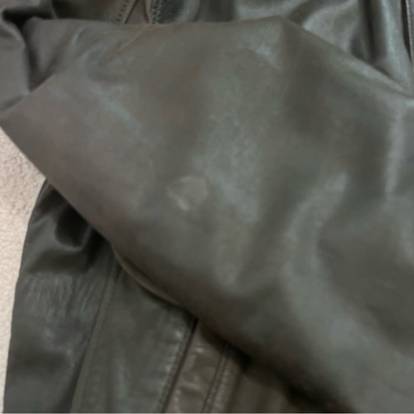 Vintage Hunt Club Leather Jacket Size 46T Brown Soft Leather Full Zip Pockets - Picture 10 of 10